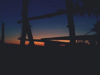 Silhouette of trees at sunset