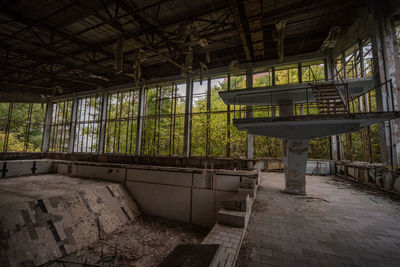 Interior of abandoned building