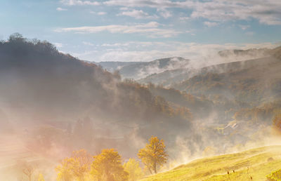 Panoramic view of landscape against sky