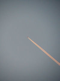 Low angle view of vapor trail in sky