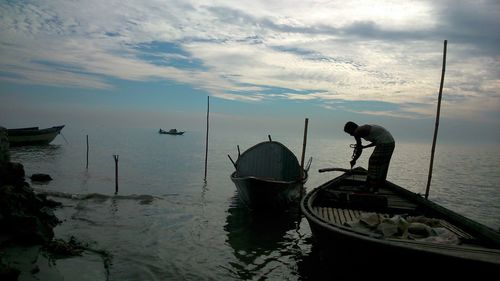 Panoramic view of sea against sky