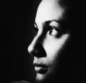 Close-up portrait of young woman