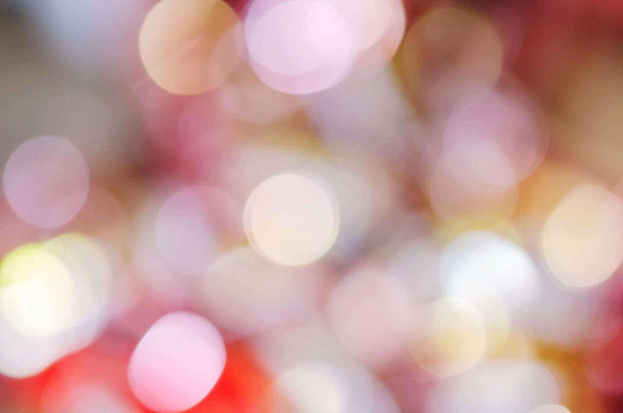 CLOSE-UP OF DEFOCUSED LIGHTS