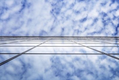 Directly below shot of modern building against sky