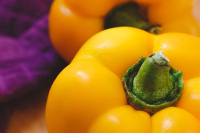 Close-up of yellow bell peppers