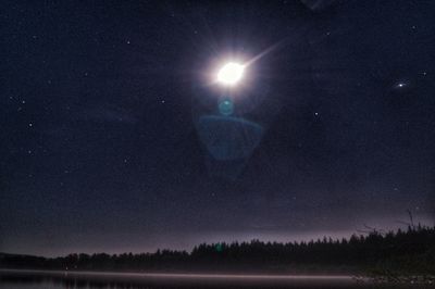 Scenic view of moon against clear sky at night