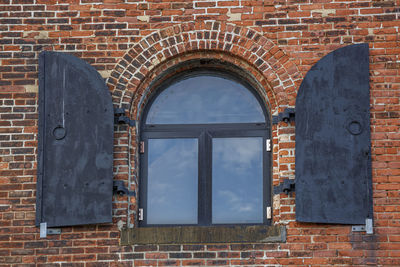 Low angle view of historic building