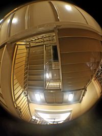 Low angle view of spiral staircase