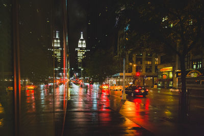 Street lights in city at night