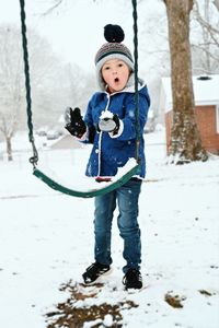 Snow ball fight