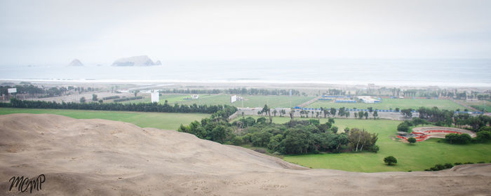 Scenic view of landscape against clear sky