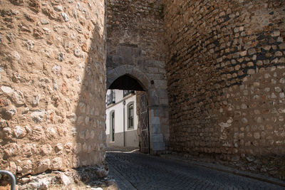 Stone wall of old building