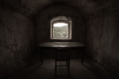 Interior of abandoned building