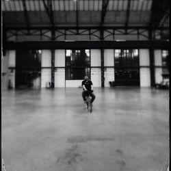 Woman standing in city