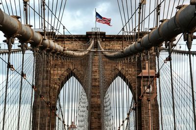 Low angle view of brooklyn bridge