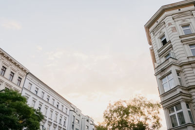 Low angle view of buildings against sky