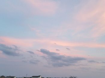 Low angle view of sky at sunset