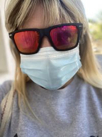 Portrait of woman wearing sunglasses