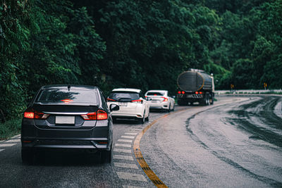 Cars on road