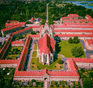 High angle view of cityscape