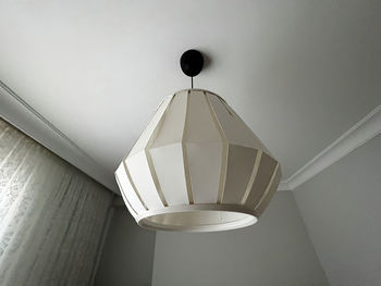 Low angle view of chandelier