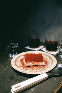 Close-up of coffee on table