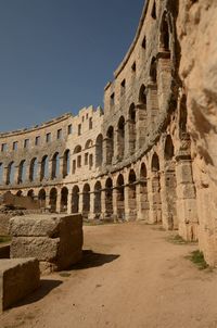 Inside coluseum in pula