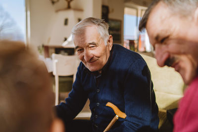 Close-up of happy men