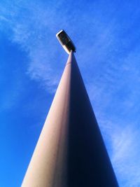 Low angle view of building against blue sky