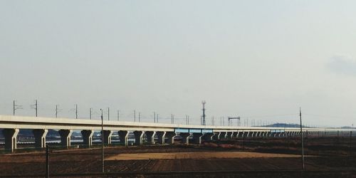 Bridge against clear sky