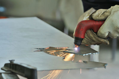 Welder at work