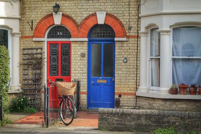 Bicycle outside house