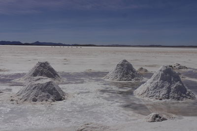 Scenic view of land against sky