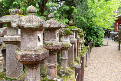 View of cemetery in garden