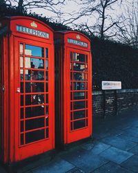 Red information sign