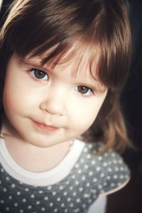 Close-up portrait of cute girl