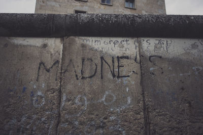 Close-up of weathered wall