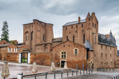 Exterior of historic building against sky