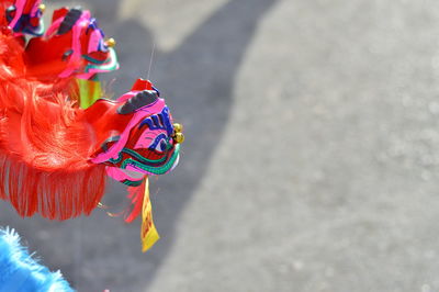 Close-up of multi colored umbrella