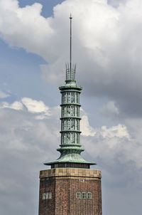 Upper section of the tower of the boymans museum from the 1930's