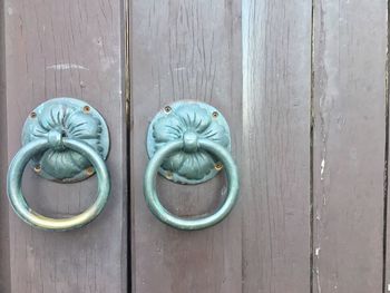 Close-up of door handle