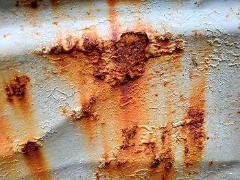 Full frame shot of rusty metal wall