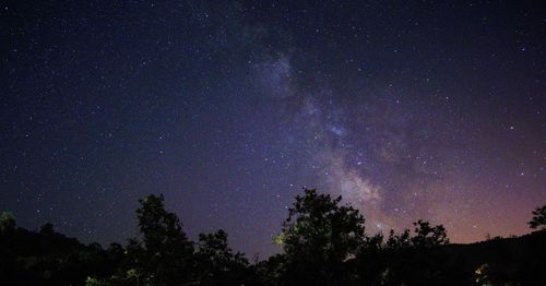 Low angle view of star field against star field