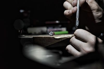 Close-up of hands