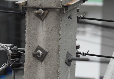 Close-up of rusty metal chain