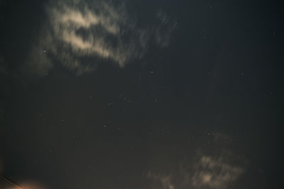 Low angle view of sky at night