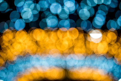 Defocused image of illuminated lights