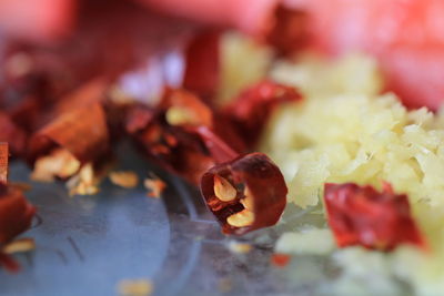 Full frame shot of chopped berries