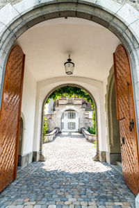 Archway of historic building