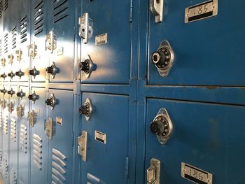 Full frame shot of closed lockers